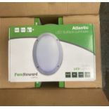 100 X ATLANTIC LED SURFACE LUMINAIRE 4000K SILVER TRADE VALUE £5990