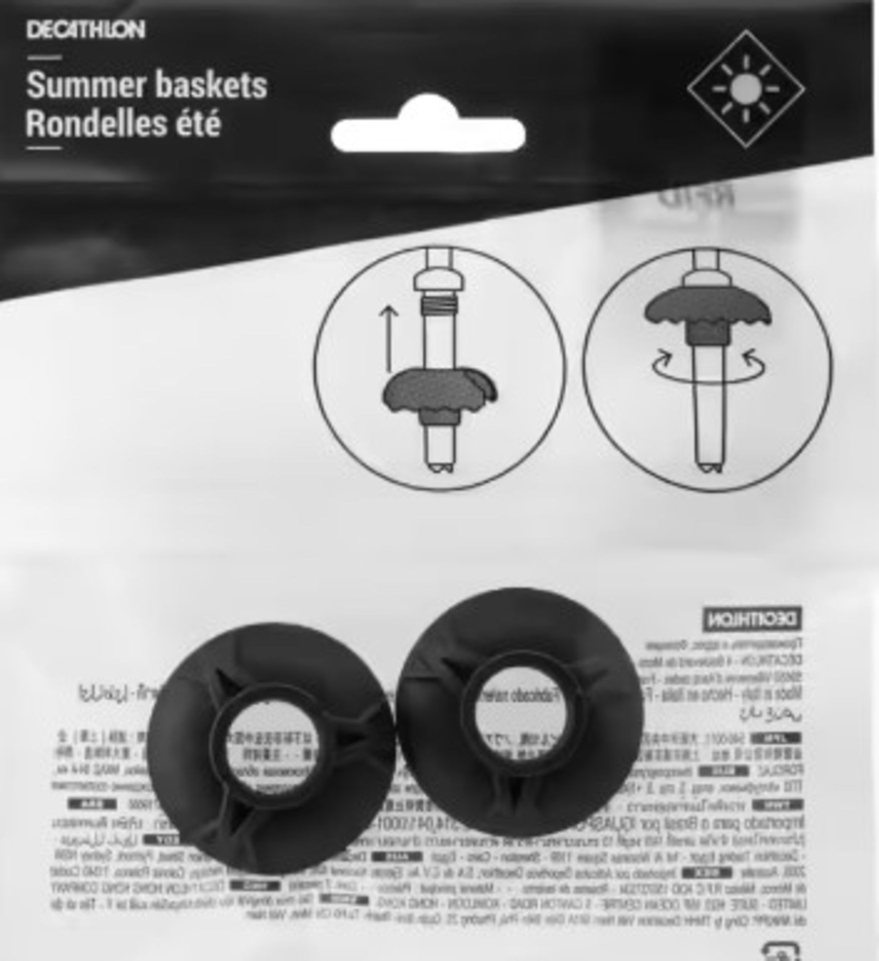 2832 X NEW SET OF 2 HIKING POLE SUMMER BASKET