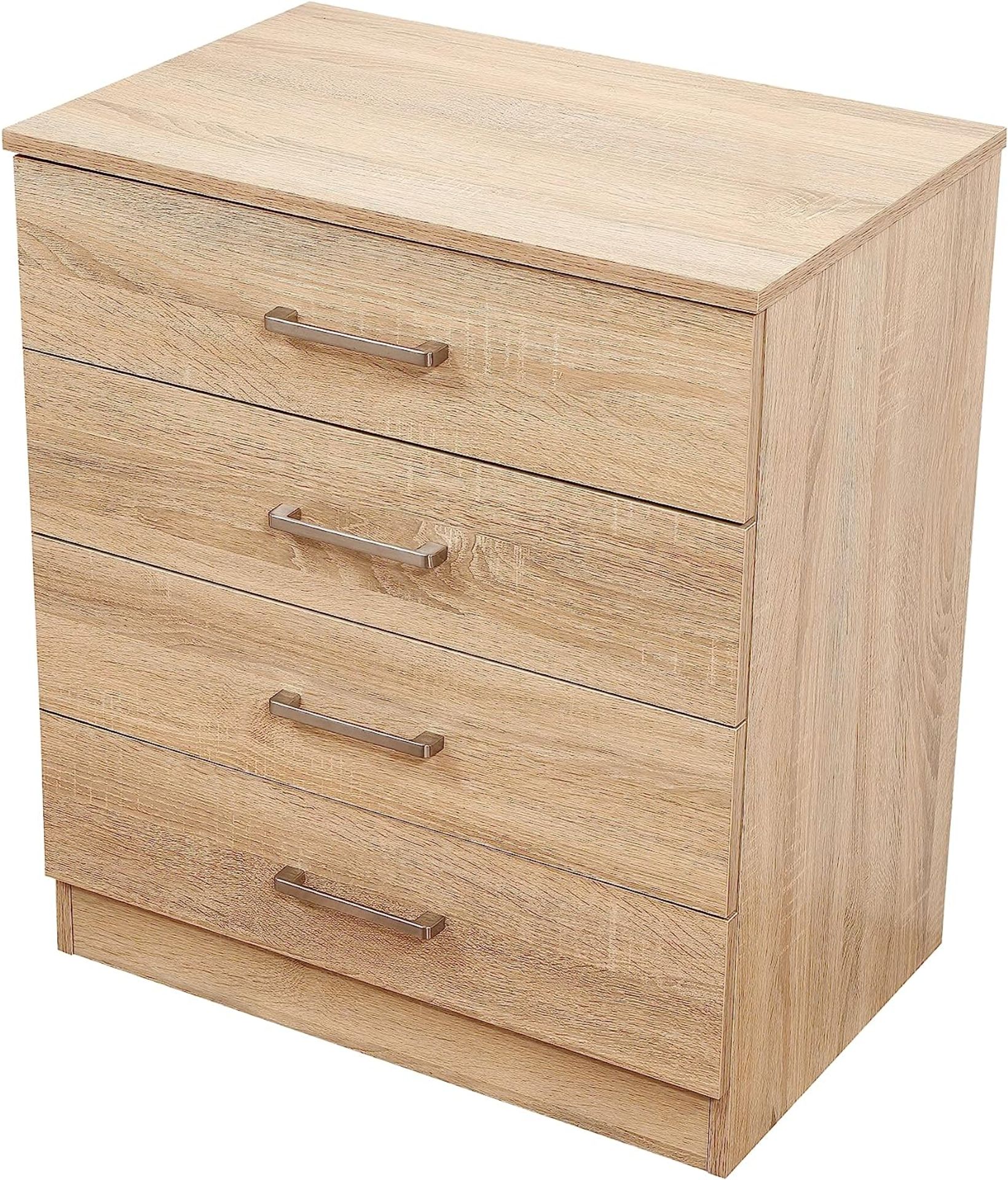 SONOMA OAK COLOURED 4 DRAWER CHEST - Image 2 of 4