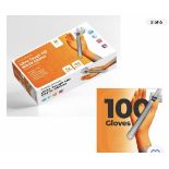 100 BOXES ULTRA TOUGH ORANGE NITRILE DISPOSABLE GLOVES LARGE FOR MECHANICS RRP £1299