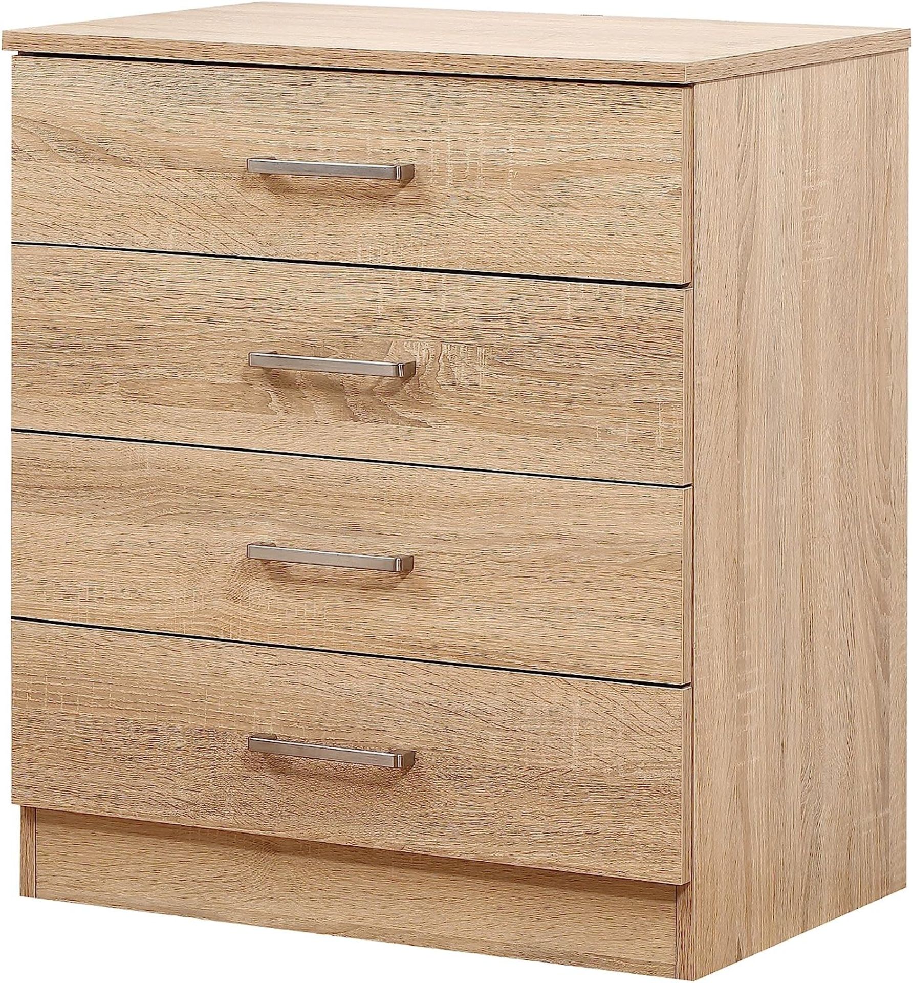 SONOMA OAK COLOURED 4 DRAWER CHEST