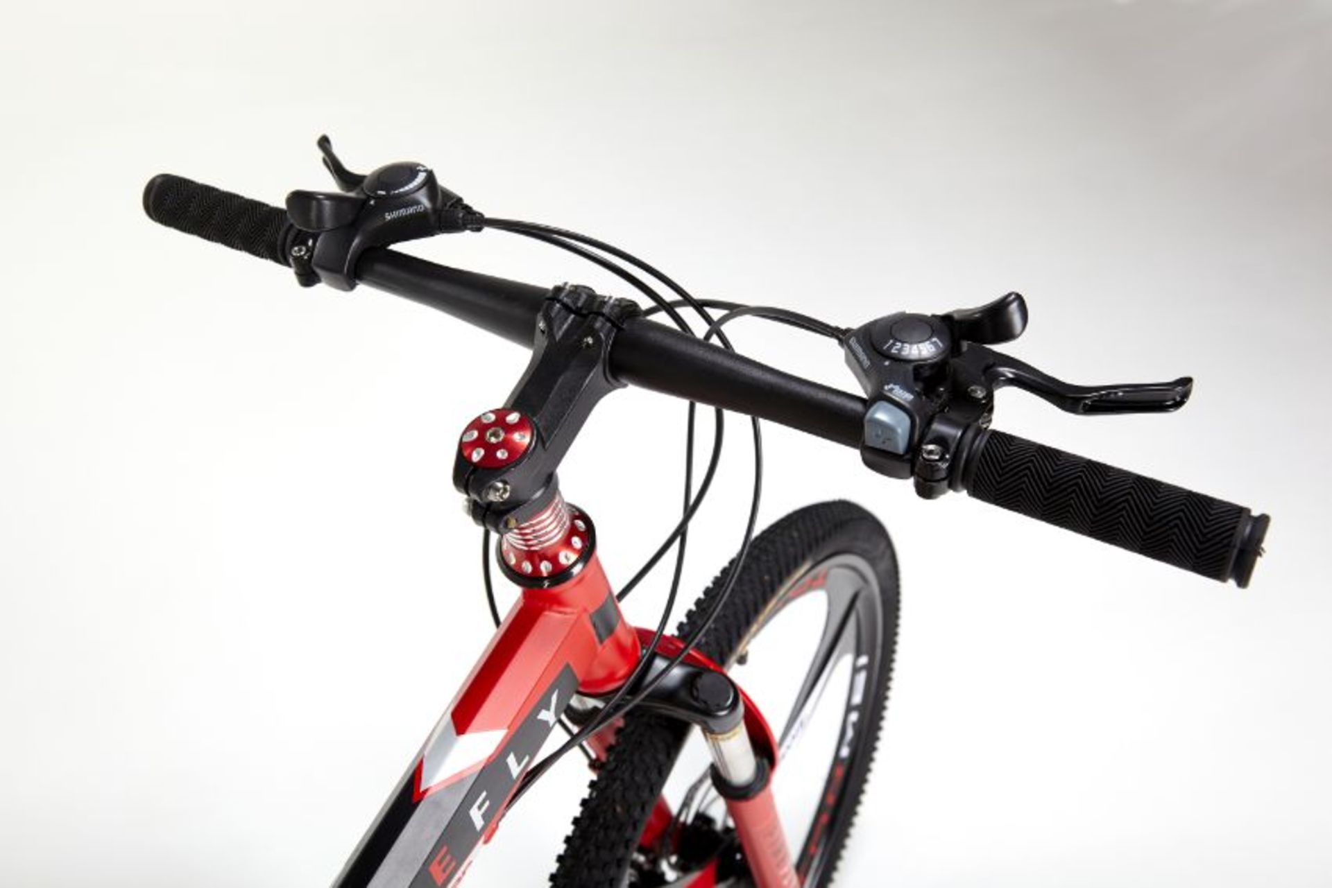 5 X BRAND NEW FULL SUSPENSION RED FIREFLY FOLDING 21 GEAR MOUNTAIN BIKE 3 SPOKE 26" WHEELS - Image 7 of 10