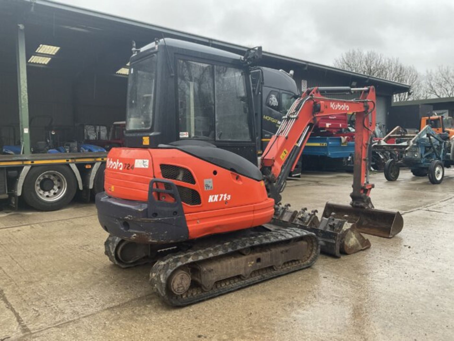 YEAR 2017 KUBOTA KX71-3. RUBBER TRACKS - Image 6 of 10