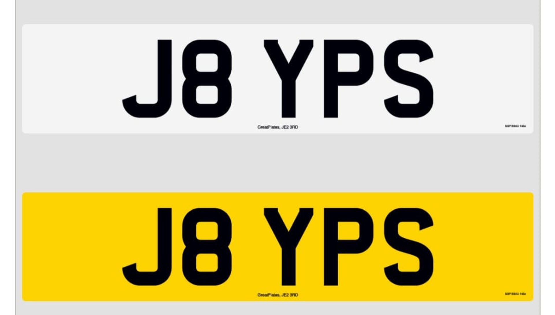 REG PLATE FOR SALE ON RETENTION - J8YPS