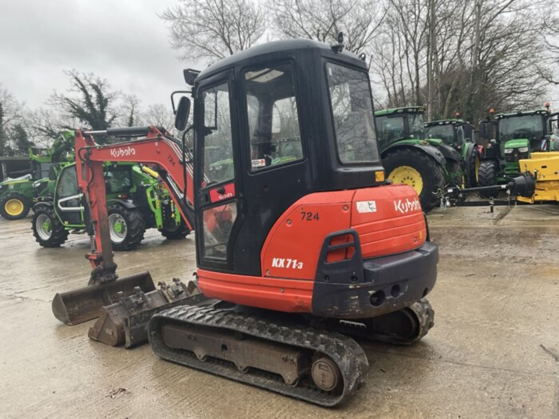 YEAR 2017 KUBOTA KX71-3. RUBBER TRACKS - Image 8 of 10