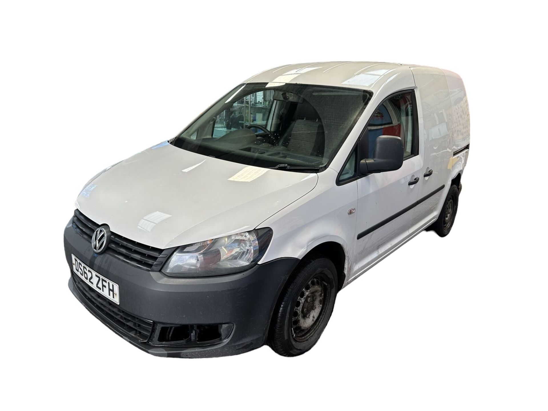 WHITE WONDER: 2013 VW CADDY C20 DIESEL VAN, LONG MOT >>--NO VAT ON HAMMER--<<