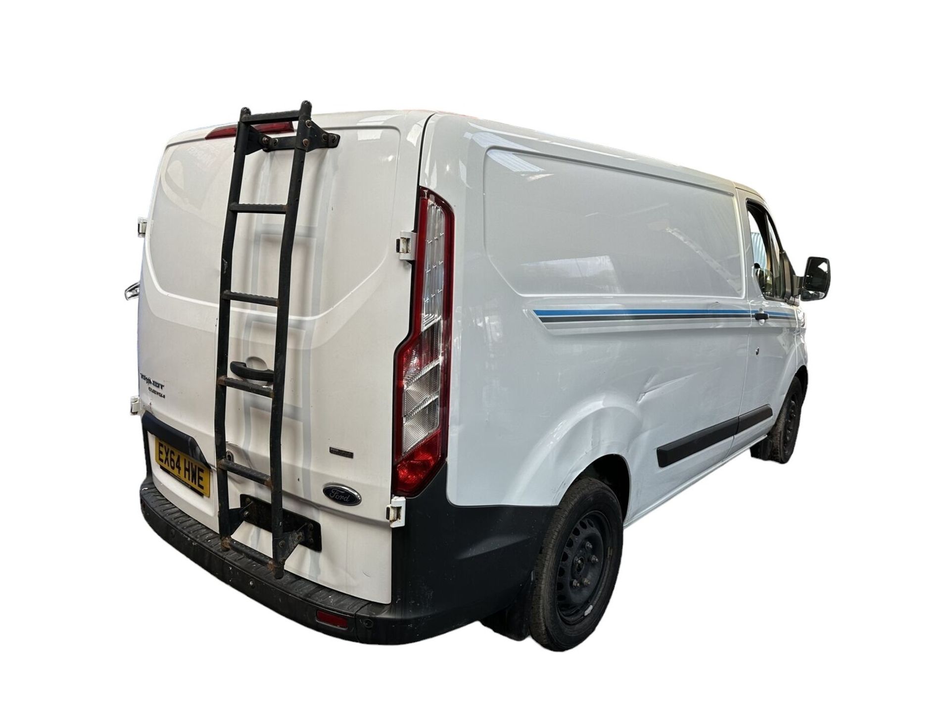 WHITE WONDER: 64 PLATE TRANSIT CUSTOM LOW ROOF VAN - Image 3 of 12