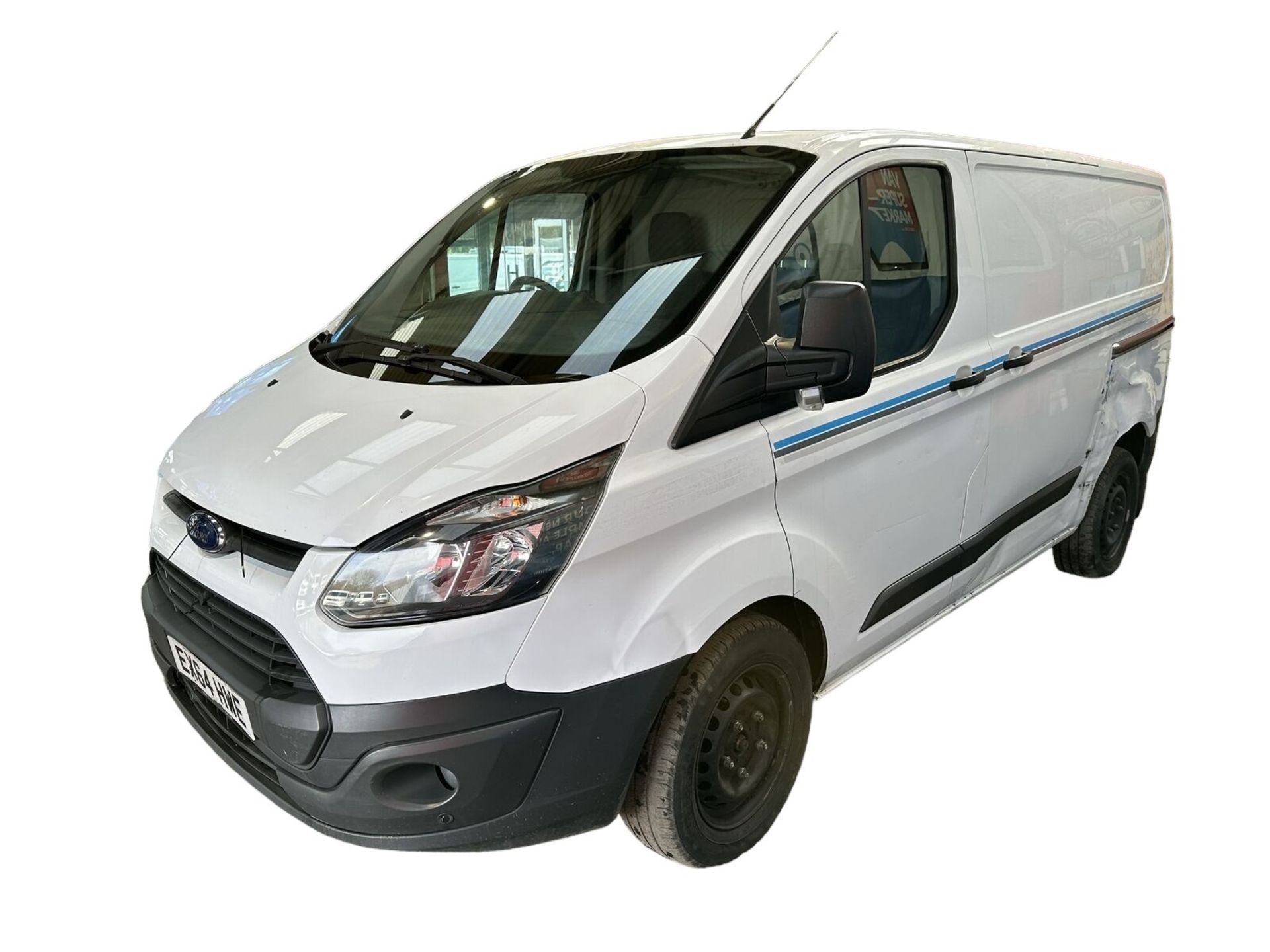 WHITE WONDER: 64 PLATE TRANSIT CUSTOM LOW ROOF VAN