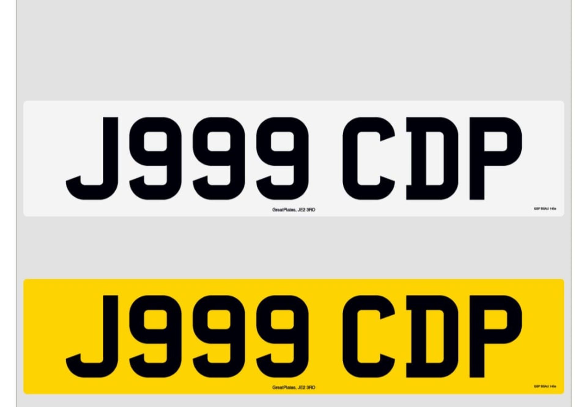REG PLATE FOR SALE - ON RETENTION J999CDP