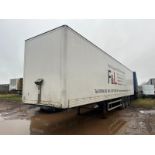 2009 MONTRACON TRI AXLE BOX TRAILER ROR AXLES