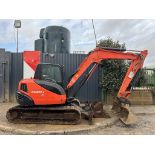 POWERFUL AND READY: 2016 KUBOTA EXCAVATOR - FULL CAB, BLADE, PIPED