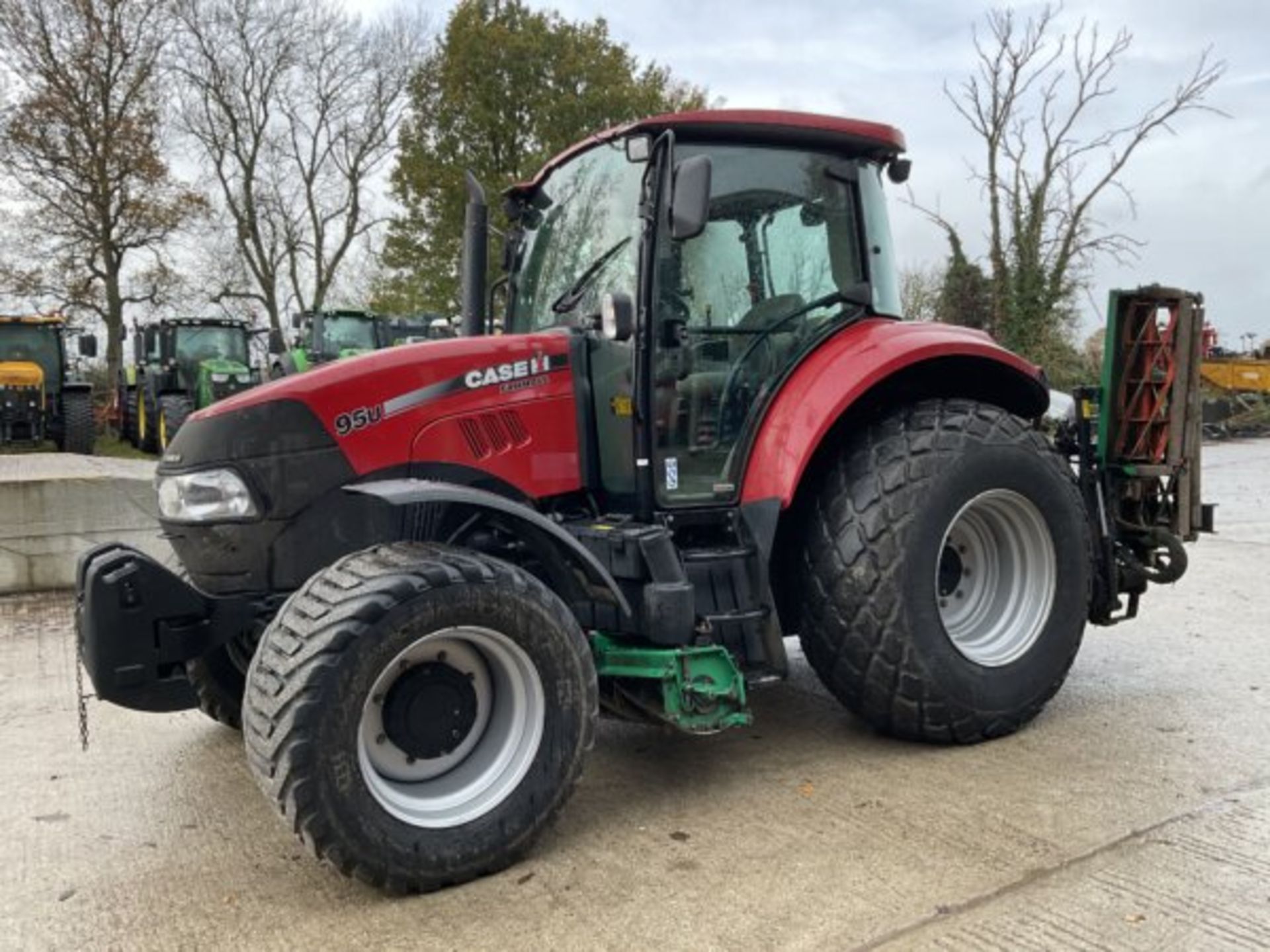 CASE IH 95U FARMALL WITH RANSOMES HYDRAULIC 5/7 MK IV GANG MOWER