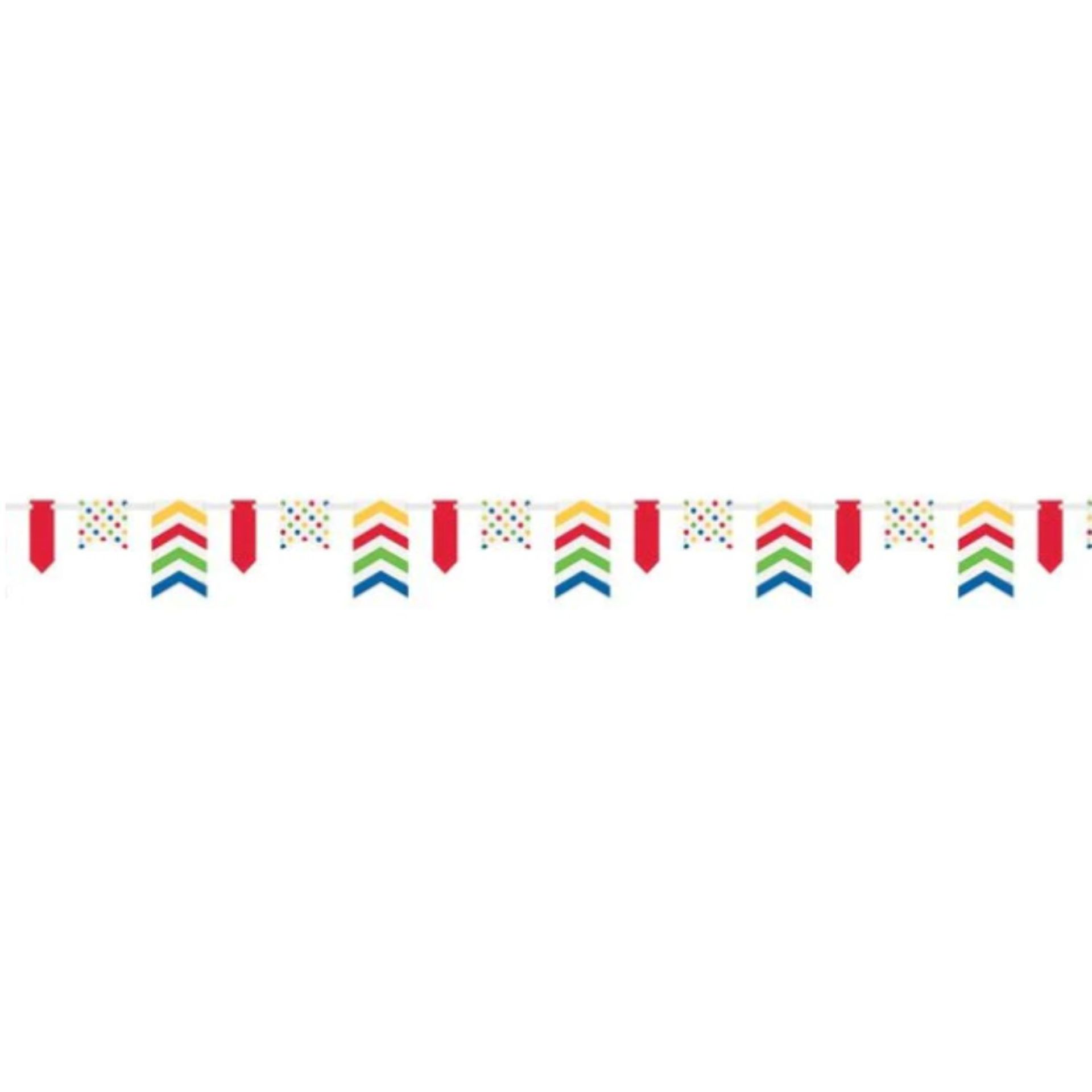 1000 BOLD DOTS 12' CHEVRON PAPER PENNANT BANNER, YELLOW, RED, GREEN & BLUE RRP £10,000 - Image 2 of 2