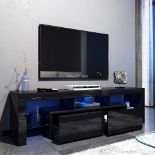 MODERN 160CM TV UNIT CABINET TV STAND HIGH GLOSS DOORS WITH FREE LEDS