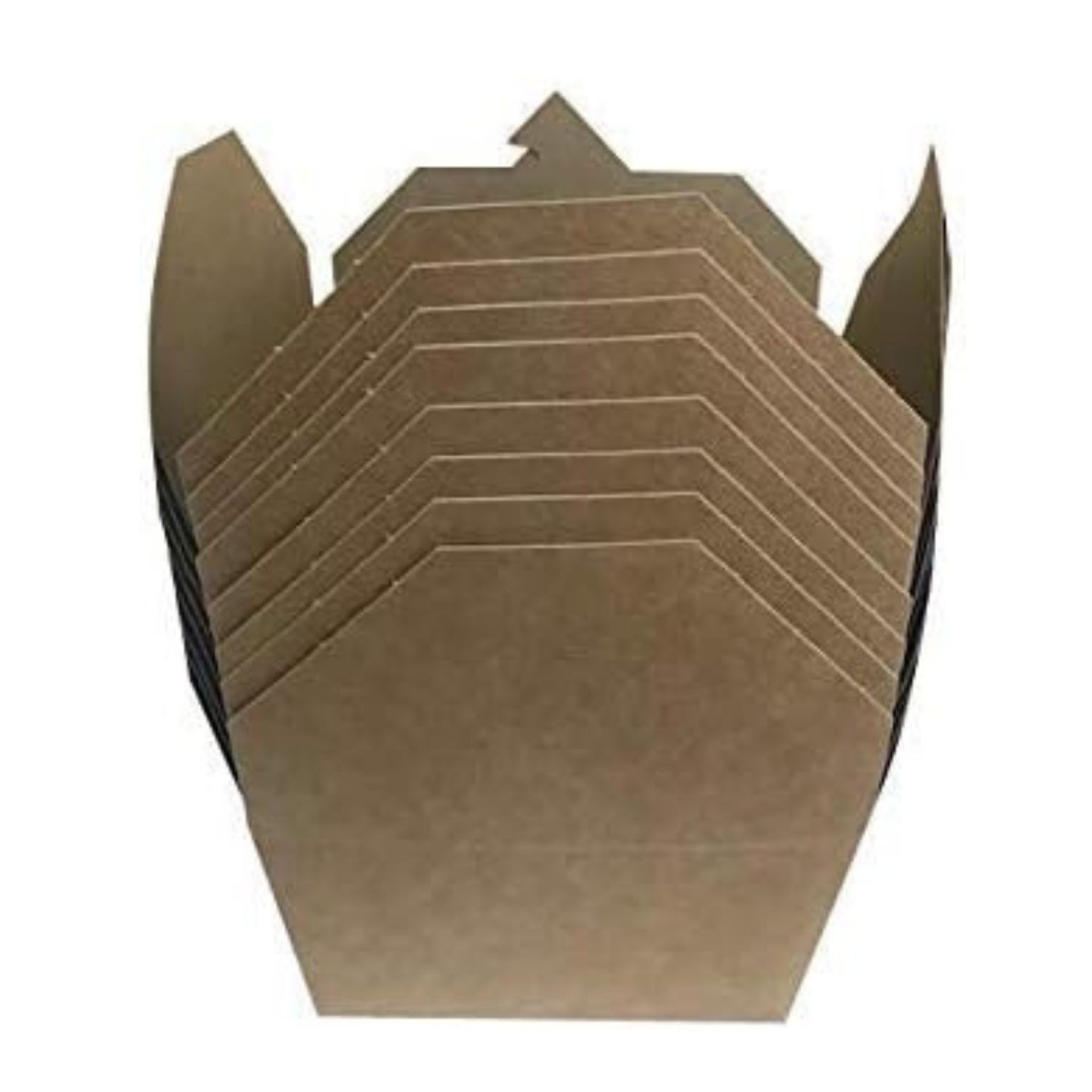 400 X FOOD TAKEAWAY BOXES, DISPOSABLE KRAFT BOXES - Image 3 of 4