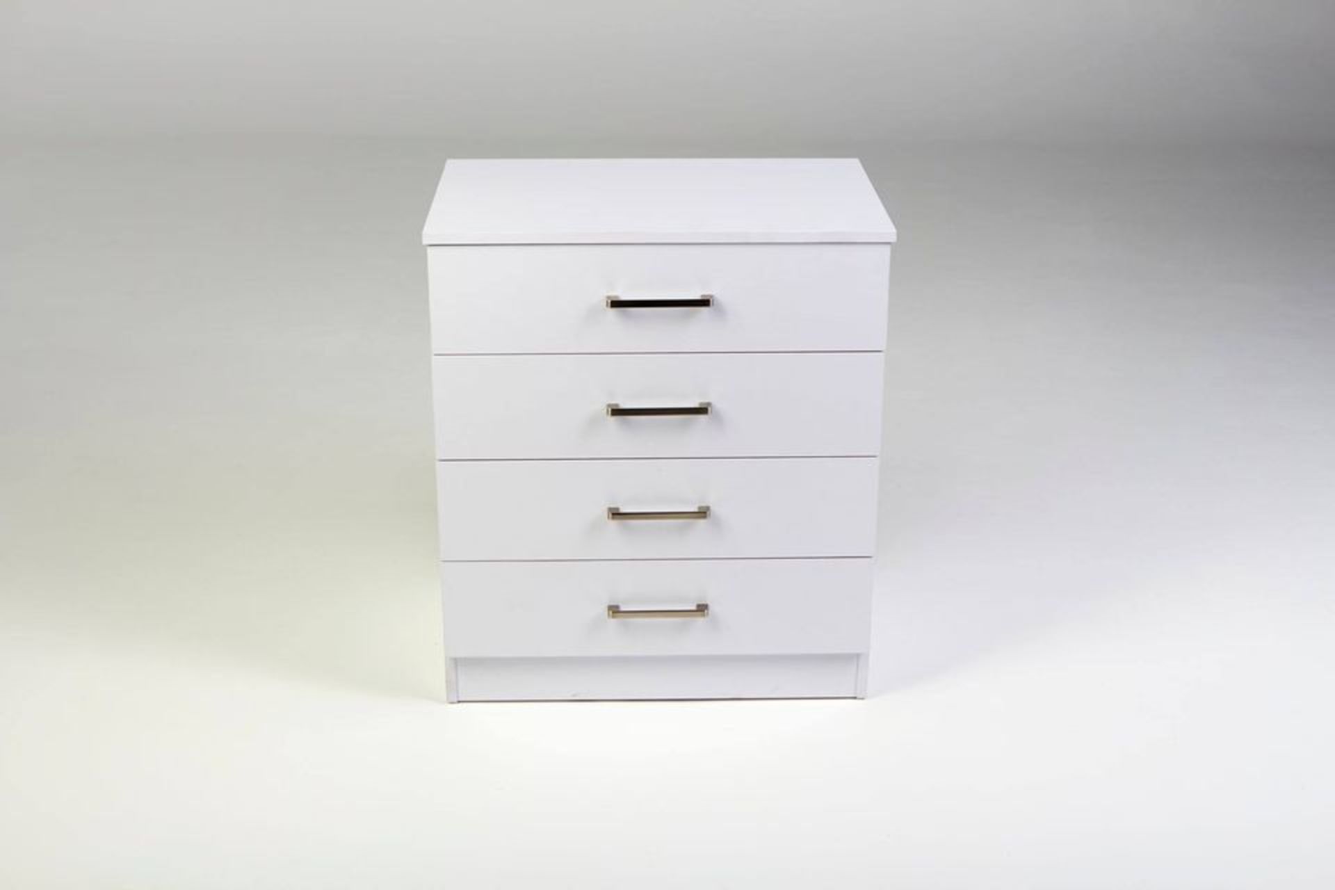 WHITE COLOURED 4 DRAWER CHEST - Bild 3 aus 4