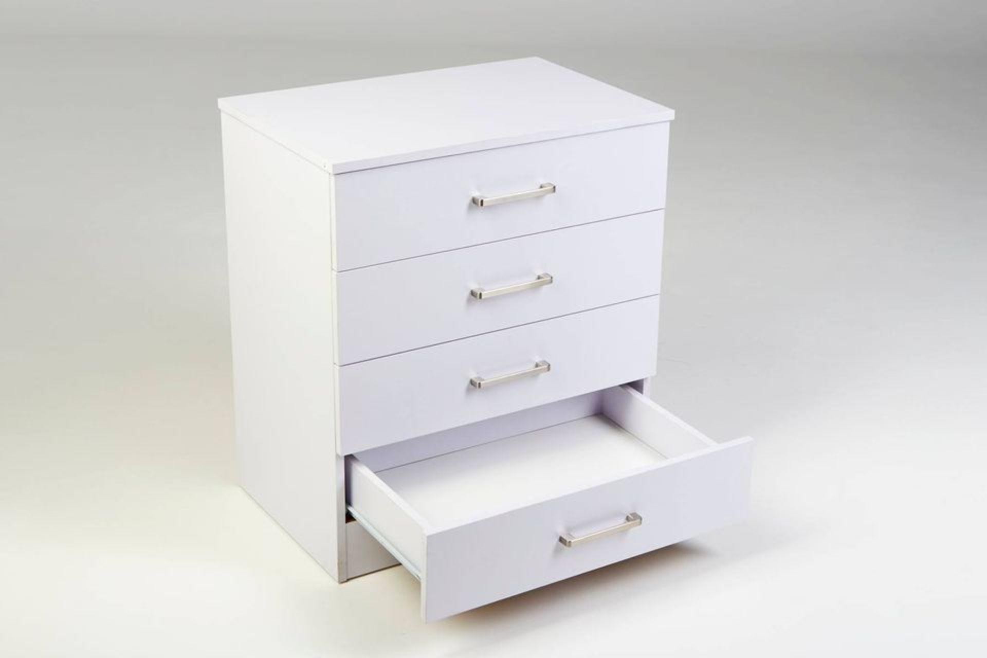 WHITE COLOURED 4 DRAWER CHEST - Bild 4 aus 4