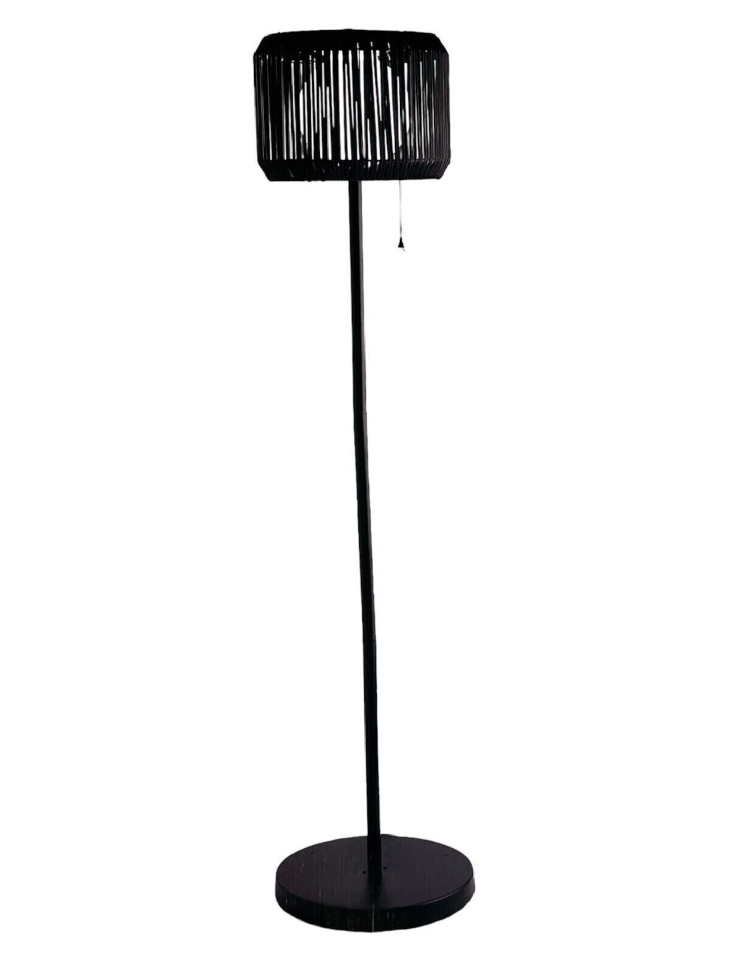 12 X HABITAT TALL OUTDOOR ROPE SOLAR FLOOR LAMP BLACK, BRAND NEW