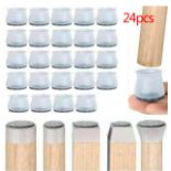 50 X PACKS OF 24 SILICONE CHAIR LEG COVERS FURNITURE FLOOR PROTECTORS RRP£500
