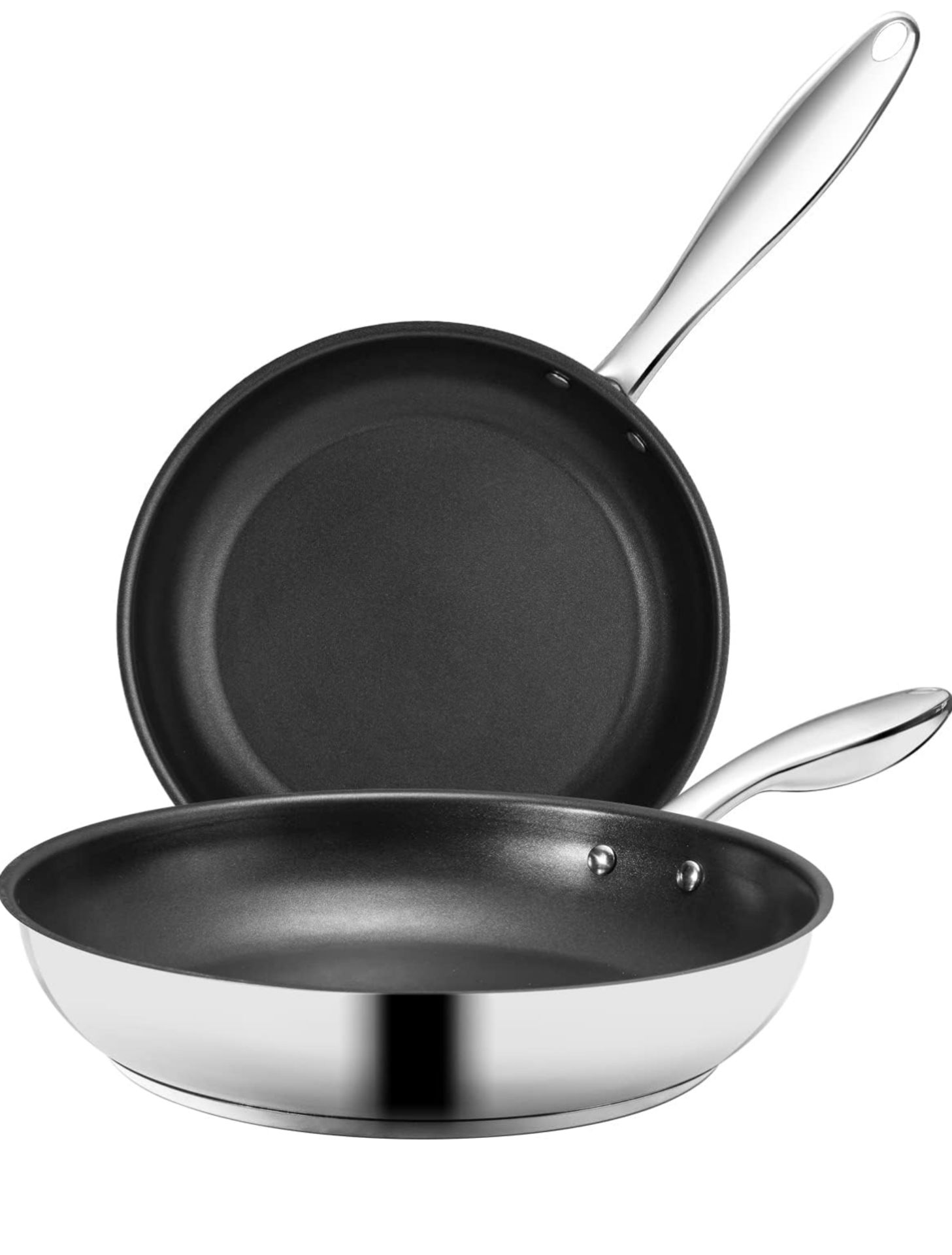 LOT CONTAINING 10 X OAKSWARE NONSTICK FRYING PAN SET 2-PIECE, 24+28CM