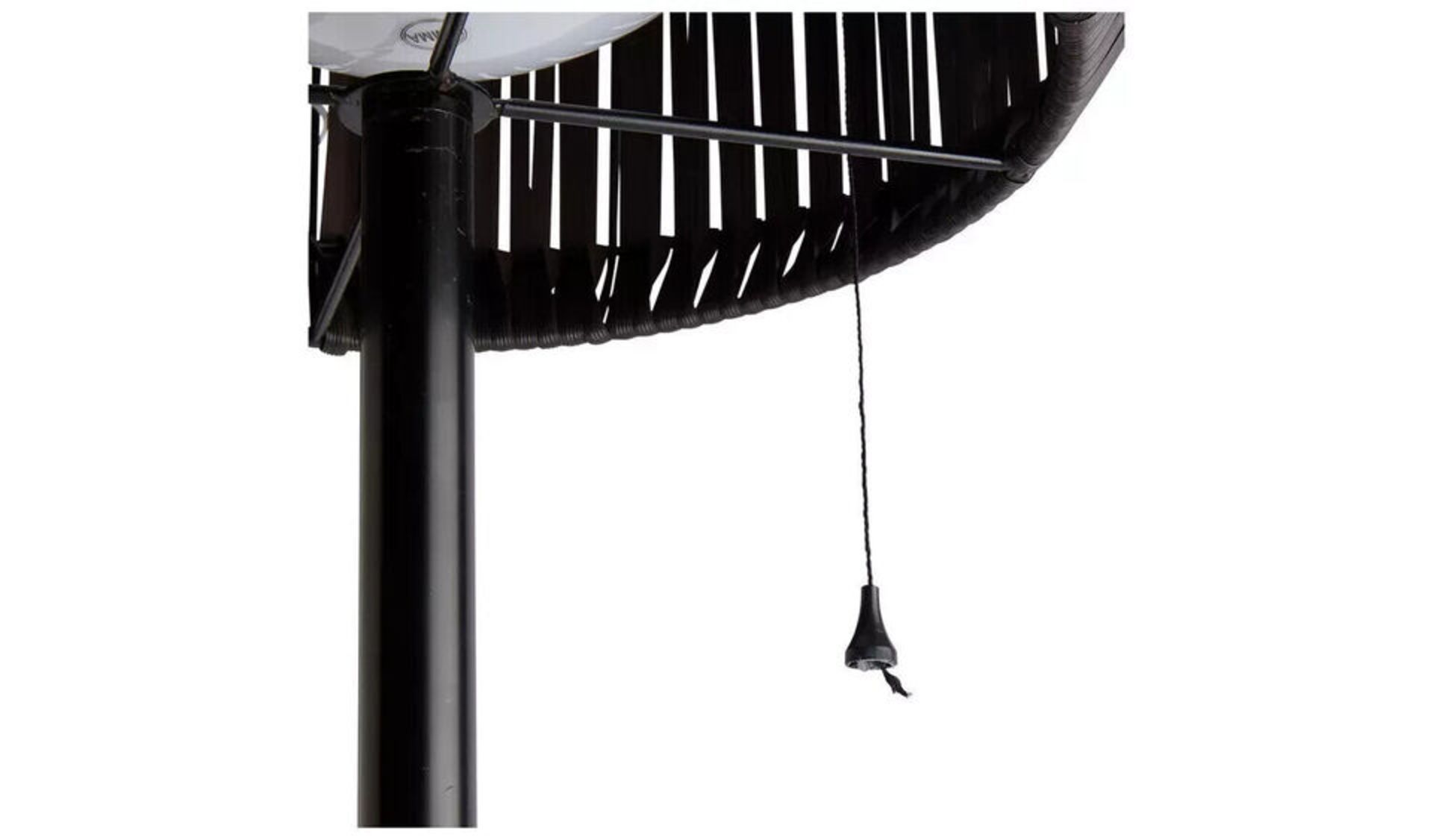 12 X HABITAT TALL OUTDOOR ROPE SOLAR FLOOR LAMP BLACK, BRAND NEW - Image 2 of 3