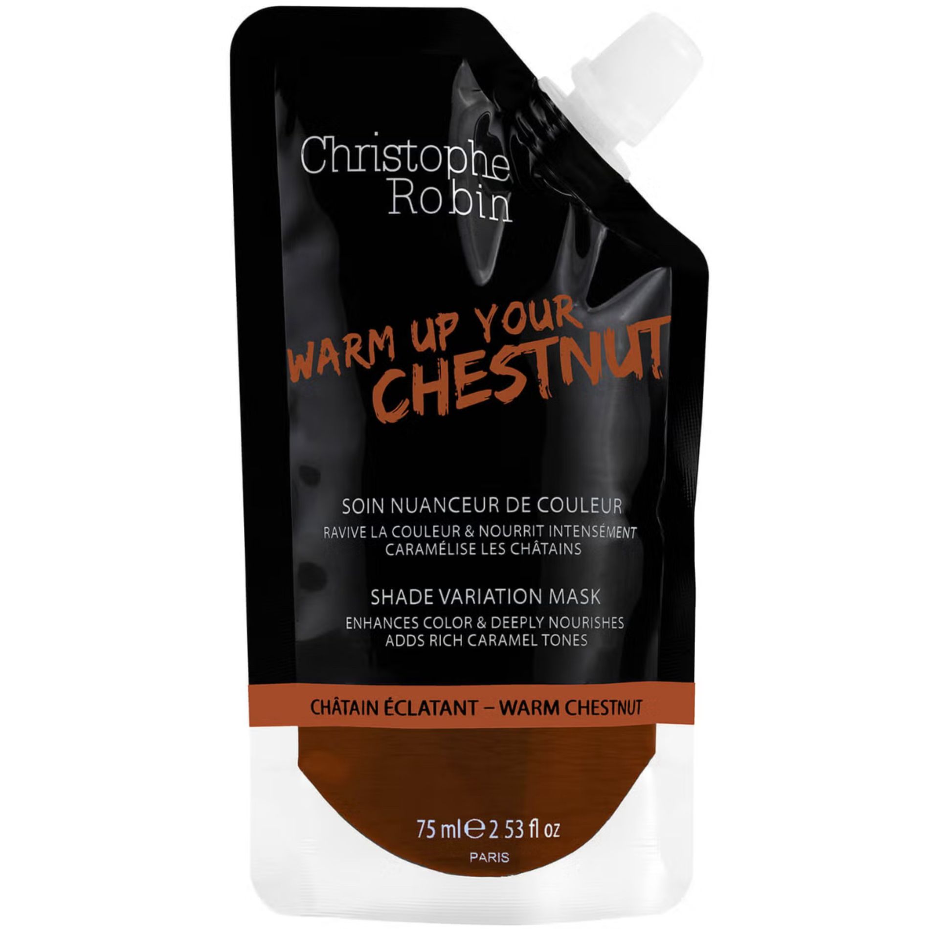 300 X CHRISTOPHE ROBIN SHADE VARIATION MASK POCKET - WARM CHESTNUT RRP £4800