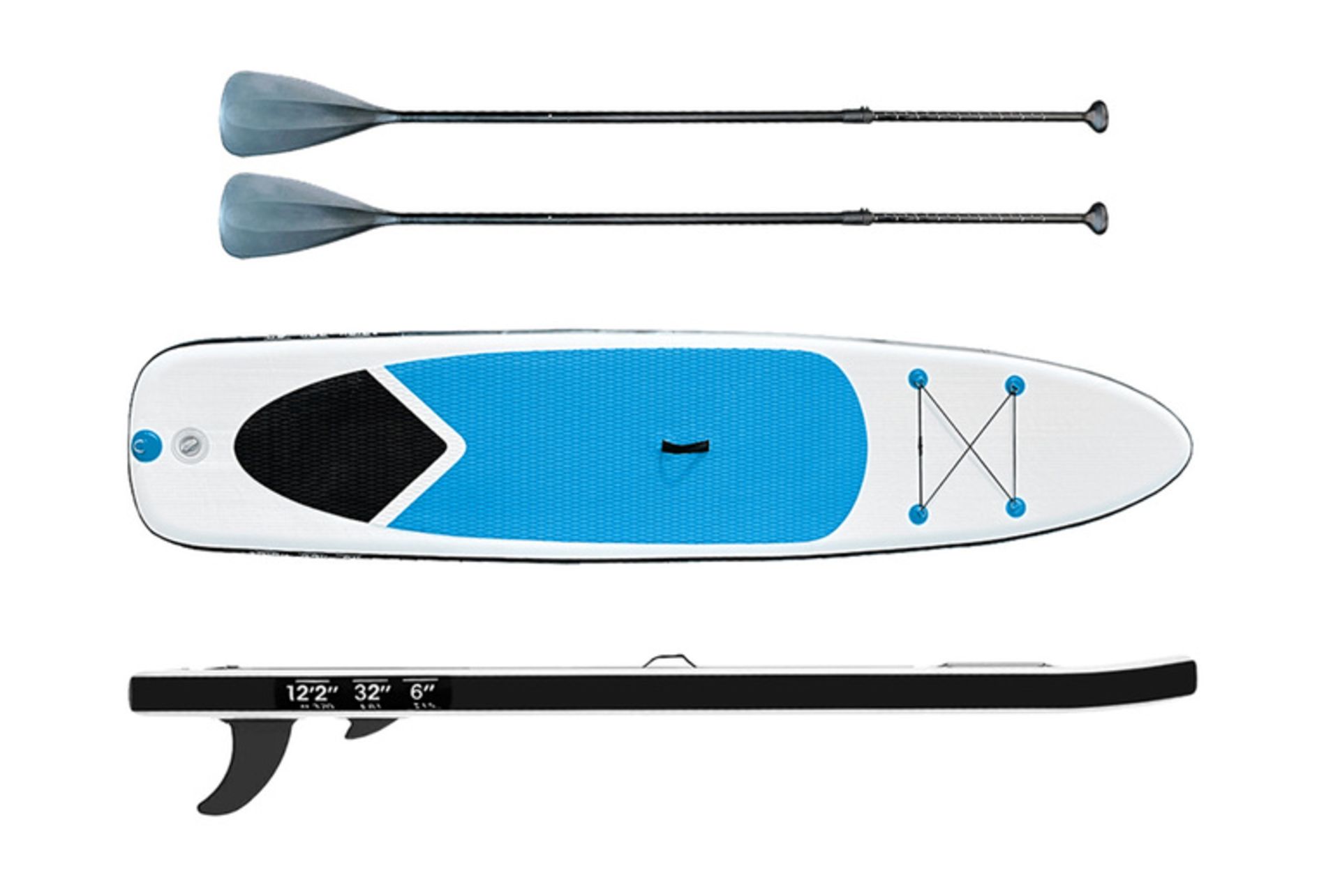 FREE DELIVERY - JOB LOT 5X LARGE 2-PERSON INFLATABLE PADDLE BOARD W/ ACCESSORIES - BLUE