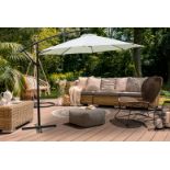 FREE DELIVERY - JOBLOT OF 5 X 3M CANTILEVER GARDEN PARASOL - CREAM