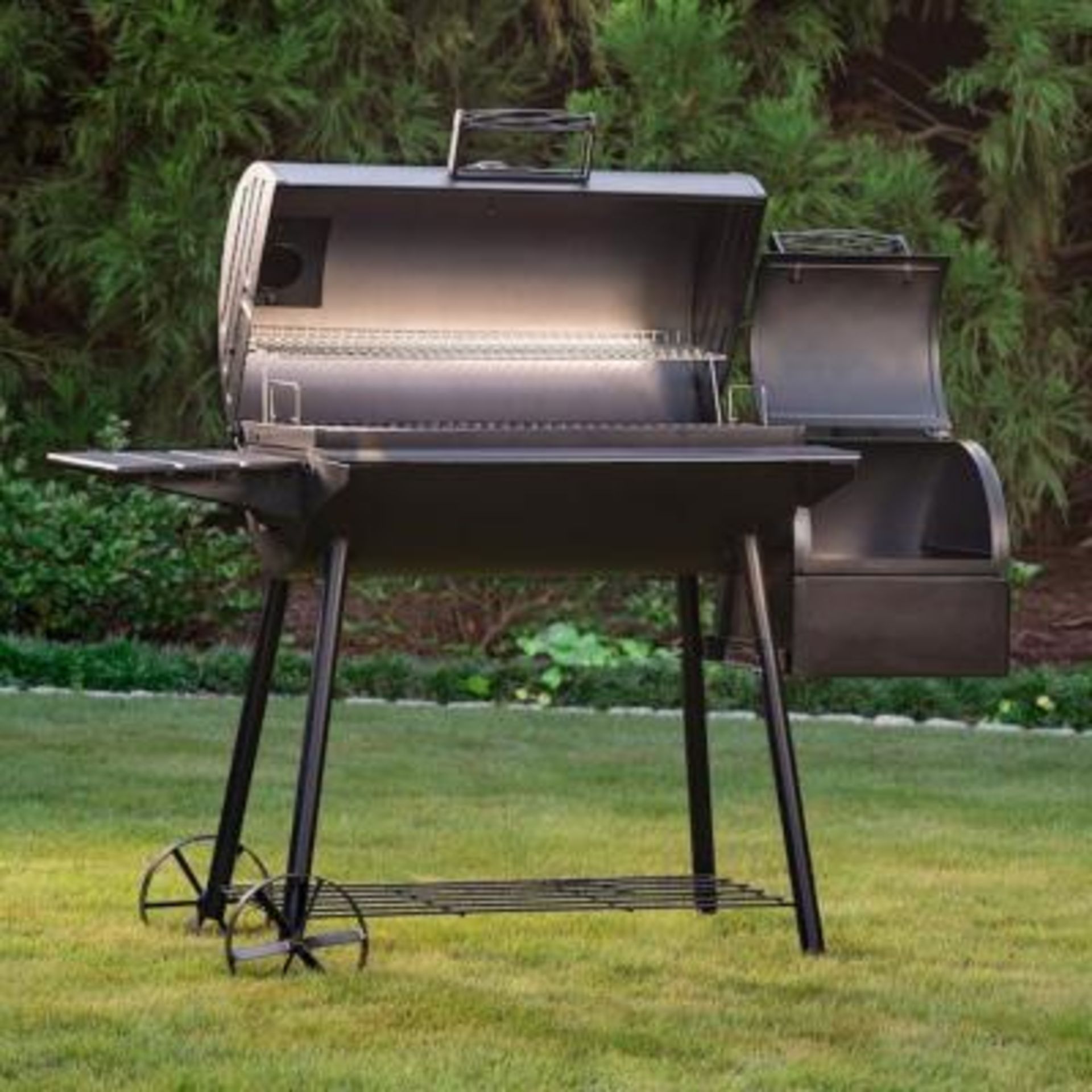 BRAND NEW KING-GRILLER 29 INCH OFF SET SMOKER BY CHAR GRILLER - Image 2 of 3