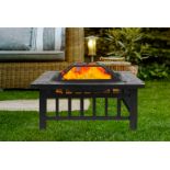 FREE DELIVERY - 3-IN-1 LARGE SQUARE FIRE PIT