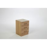 6 X BRAND NEW BOXED SONOMA OAK COLOURED 3 DRAWER BEDSIDE