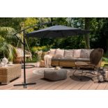 FREE DELIVERY - JOBLOT OF 5 X 3M CANTILEVER GARDEN PARASOL - GREY