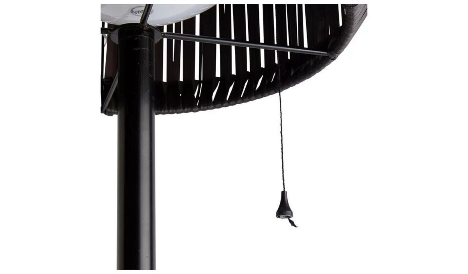 HABITAT TALL OUTDOOR ROPE SOLAR FLOOR LAMP BLACK - Bild 2 aus 3