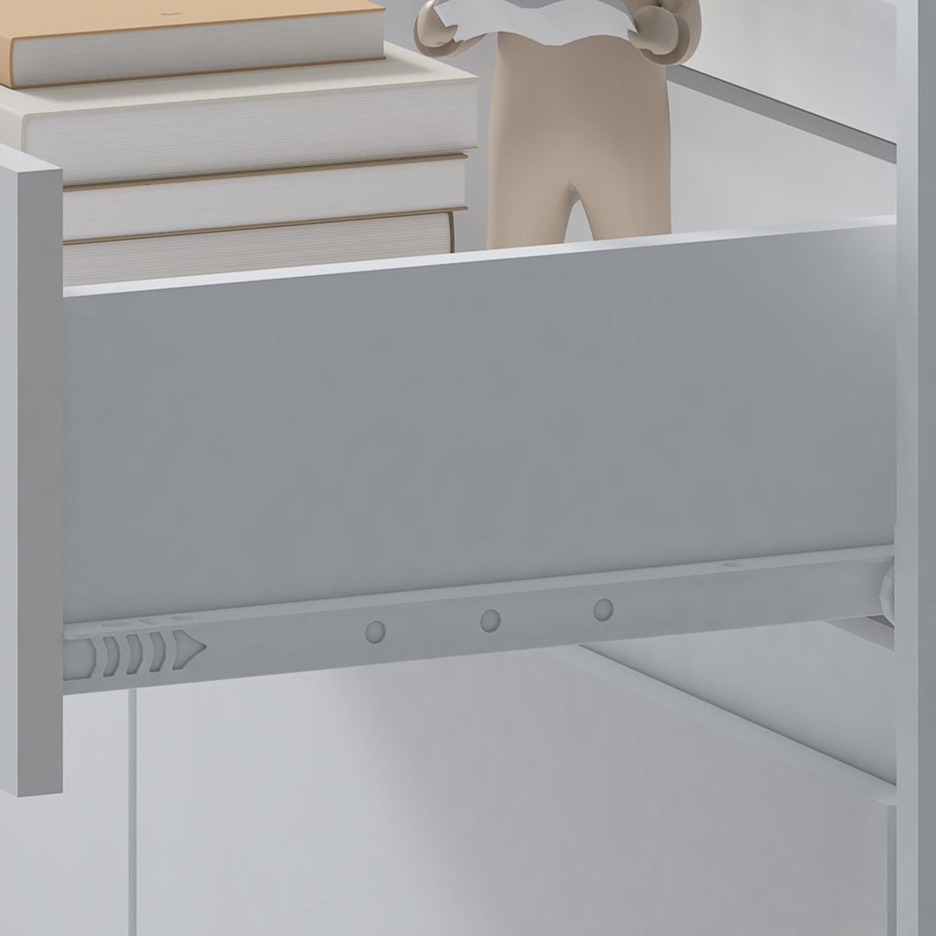 BRAND NEW SLEEK DESIGN WHITE 6 DRAWER HIGH GLOSS CHEST / SIDEBOARD / CABINET HANDLELESS - Image 5 of 5