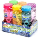 600 X 4OZ BUBBLE SOLUTION BOTTLES WITH WANDS (100 X 6PCKS)