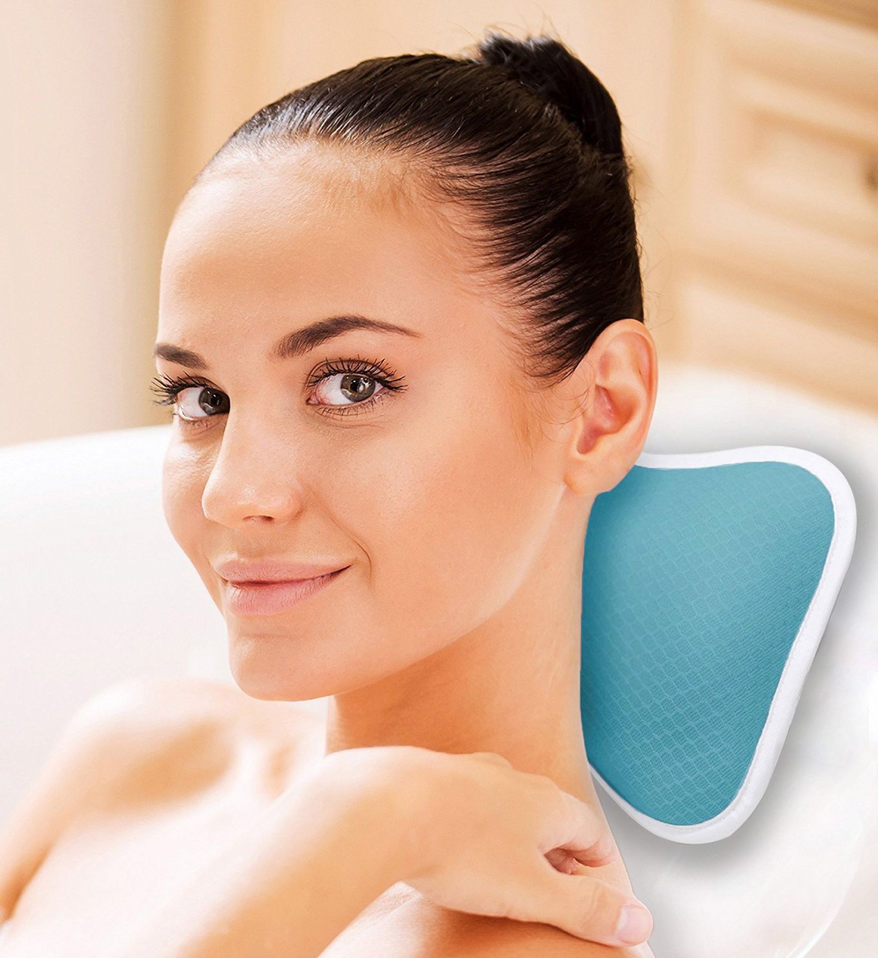 60 X NEW SPA MESH BATH PILLOW BLUE