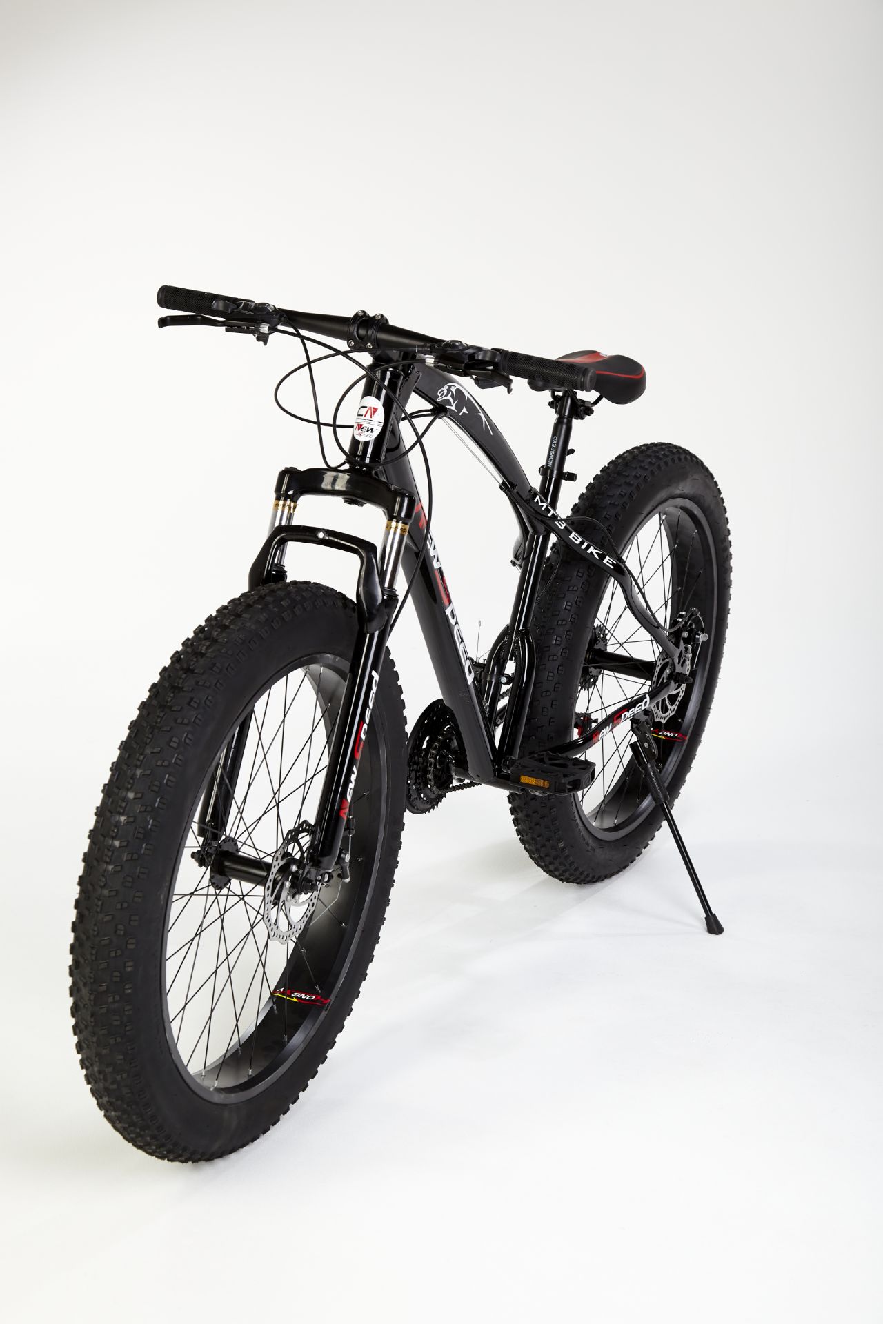 MOUNTAIN BIKE BICYCLE MEN/WOMEN FAT TIRE 26" WITH FRONT SUSPENSION - BLACK (04) - Image 11 of 12