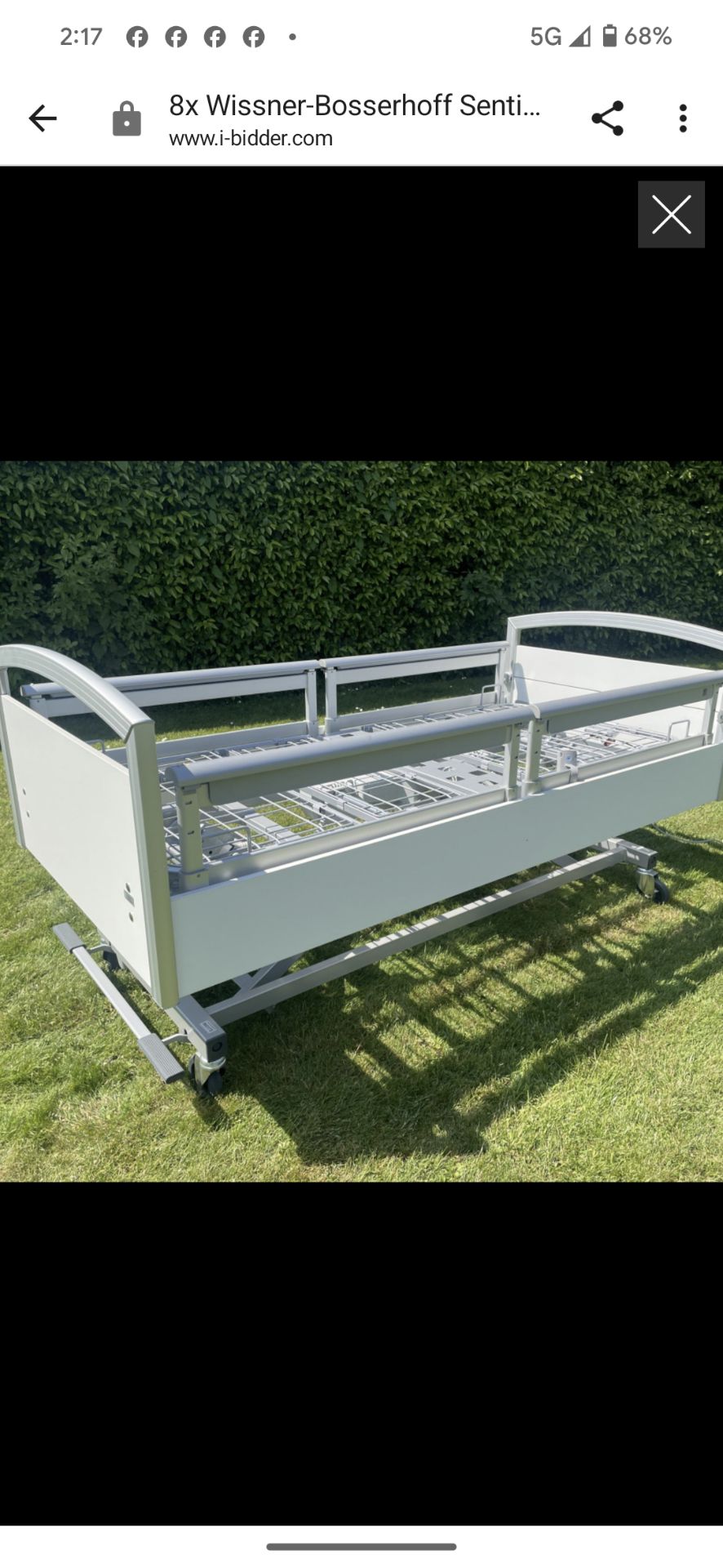 WISSNER BOSSAHOFF SENTIDA 6 ADJUSTABLE ELECTRIC BED WITH ARGYL II DYNAMIC AIRFLOW MATTRESSES - Image 2 of 5