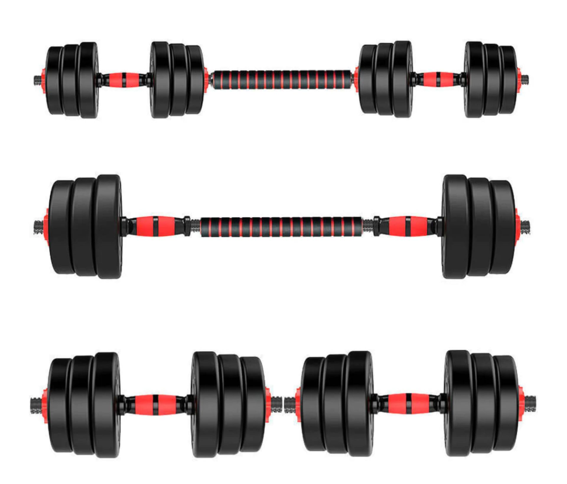 PALLET CONTAINING 10 X 3-IN-1 ADJUSTABLE DUMBBELLS SET 30KG