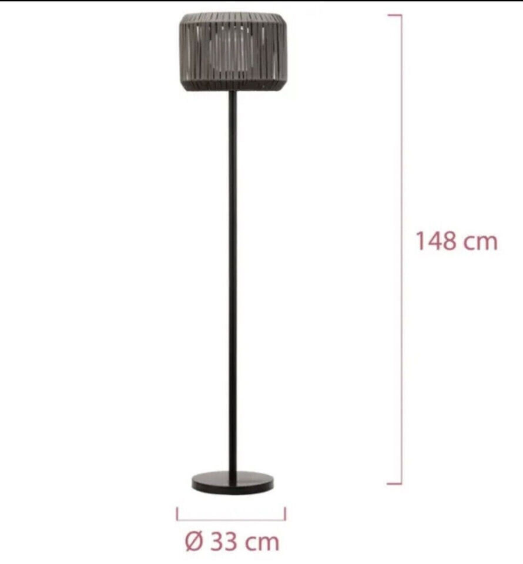 HABITAT TALL OUTDOOR ROPE SOLAR FLOOR LAMP BLACK - Image 3 of 3