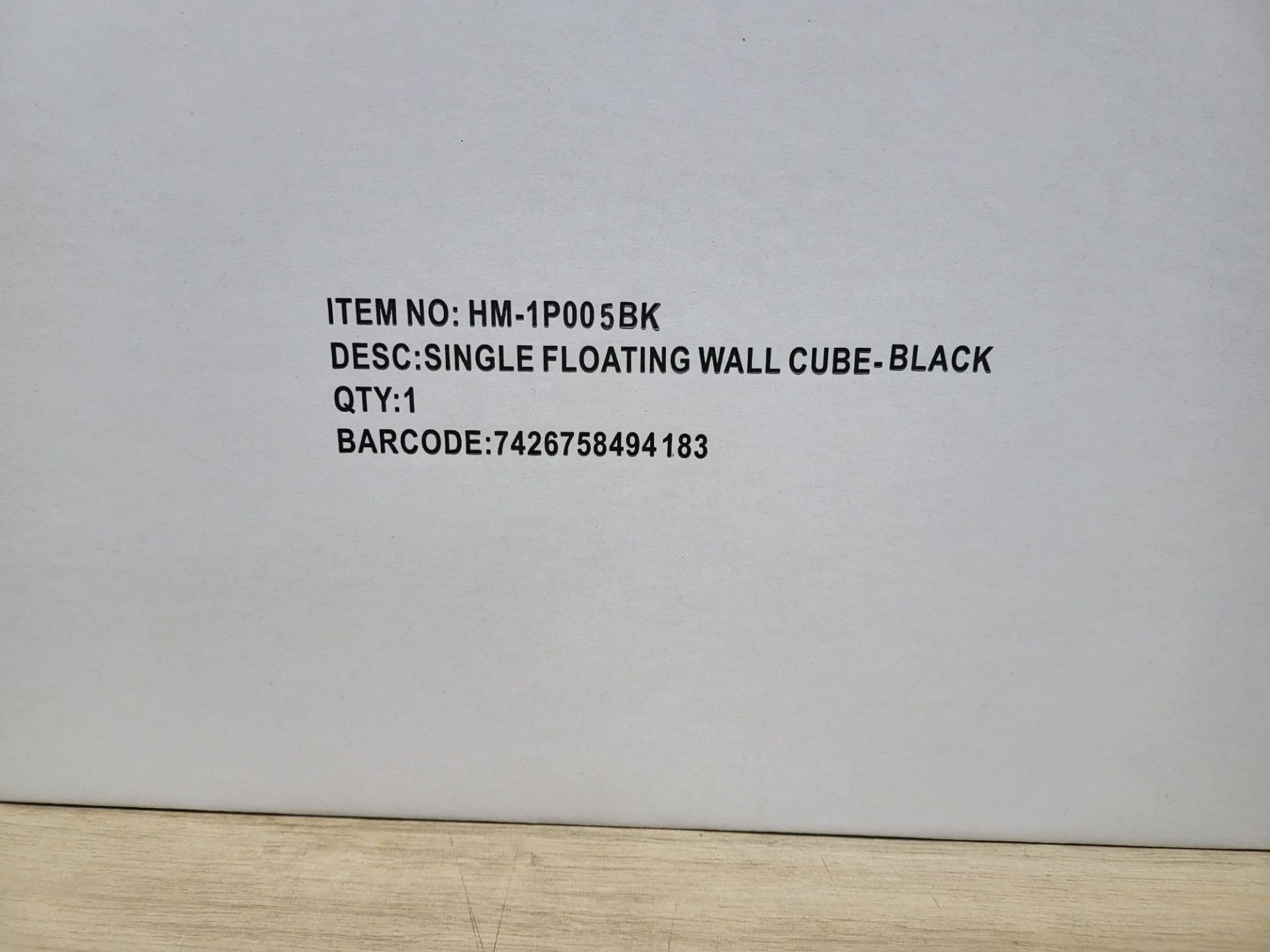 SINGLE FLOATING CUBE SHELF WALL MOUNTED STORAGE SHELVING BLACK HIGH GLOSS £671.52 - Bild 5 aus 5