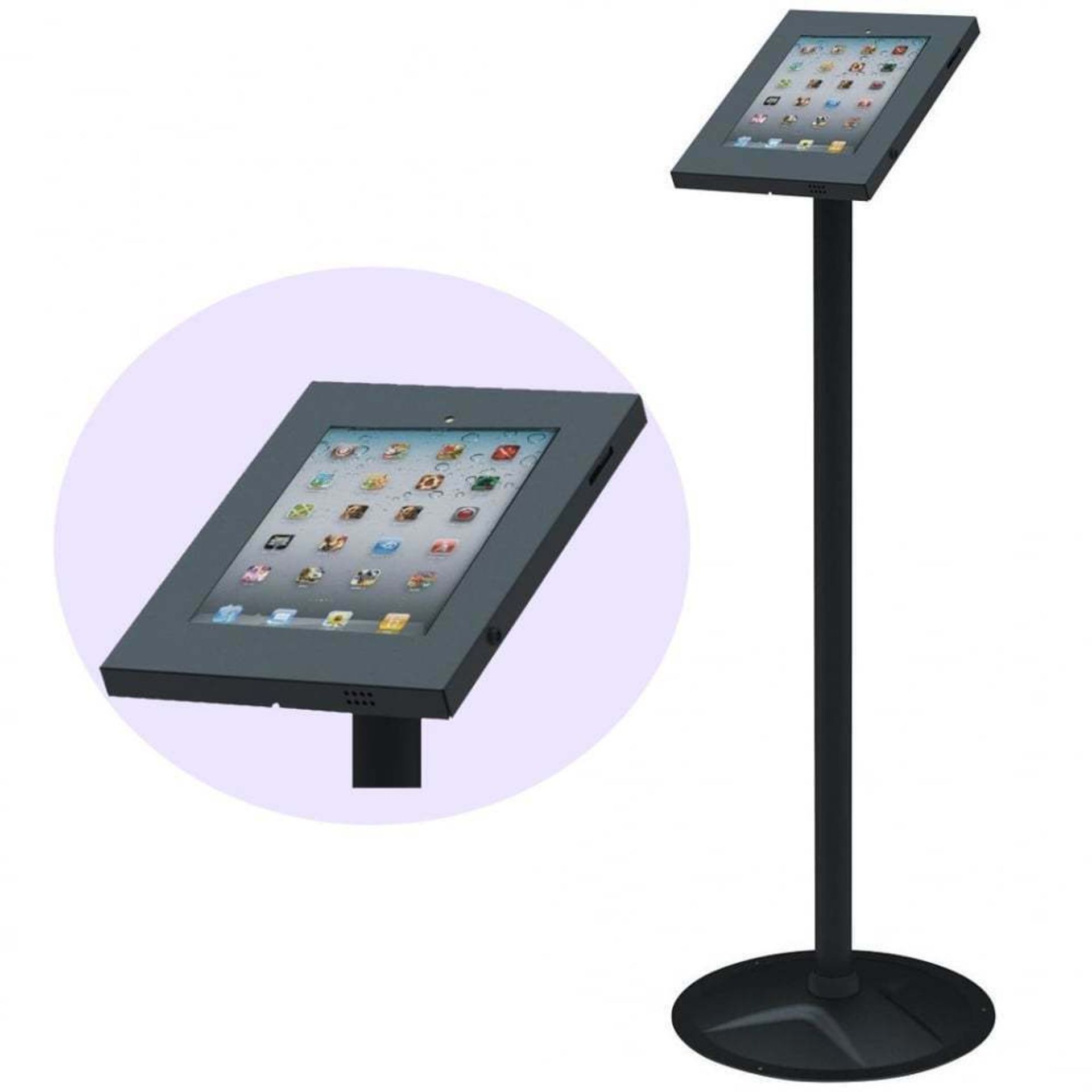 20 X SECURE IPAD/ANDROID TABLET FLOOR MOUNT STAND ANTI THEFT ROTATING HOLDER - RRP £1200