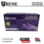 100 BOXES NITRILE GLOVES POWDER LATEX FREE PURPLE 100 BOXED RRP £1100