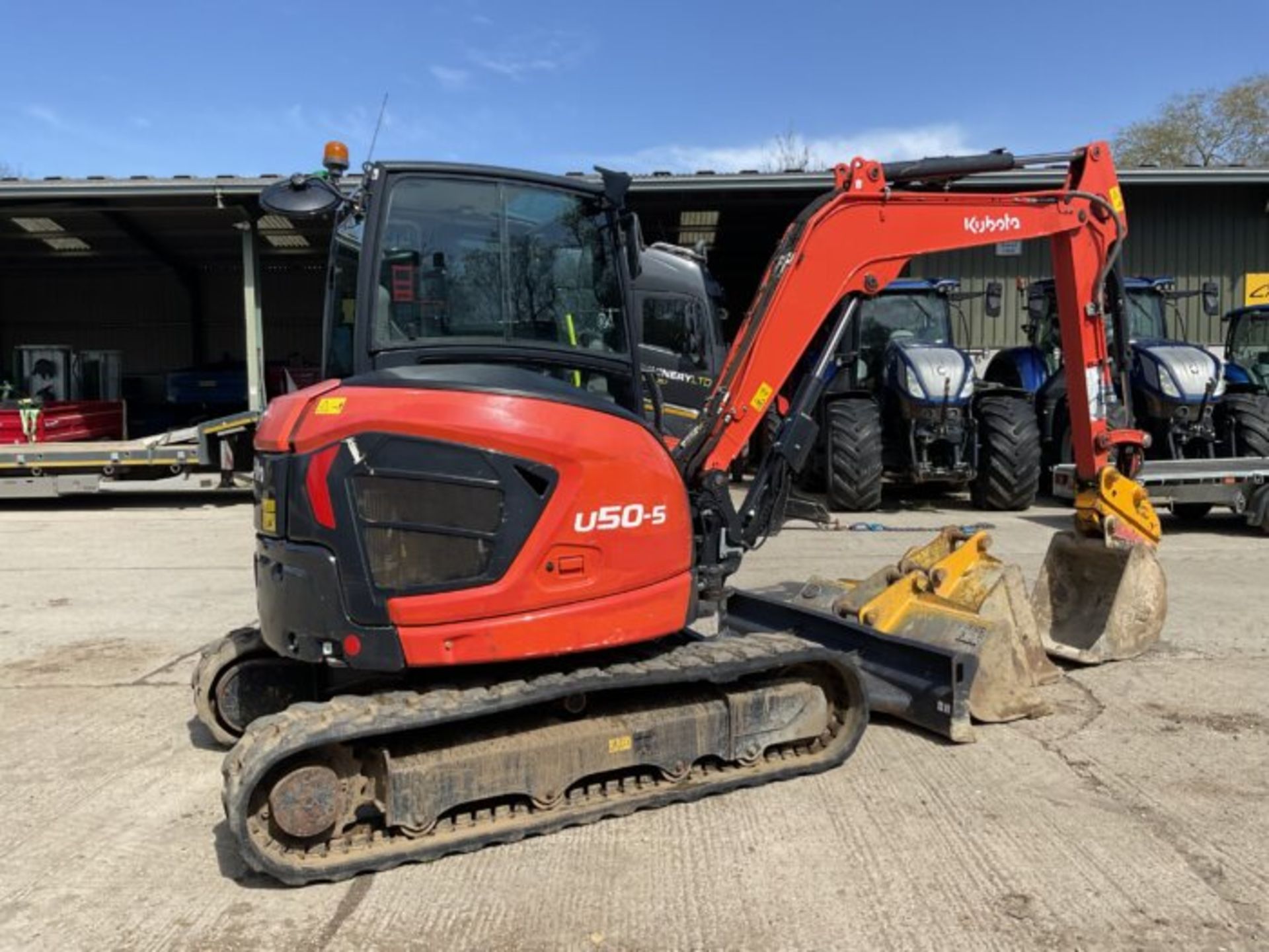 KUBOTA U50-5 EXCAVATOR WITH RUBBER TRACKS - Image 4 of 10