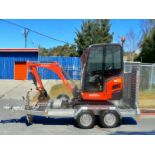 2015 KUBOTA KX016-4 MINI EXCAVATOR WITH NEW TRAILER