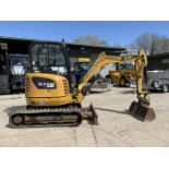 CAT 302.7D CR MINI EXCAVATOR WITH RUBBER TRACKS, FRONT BLADE