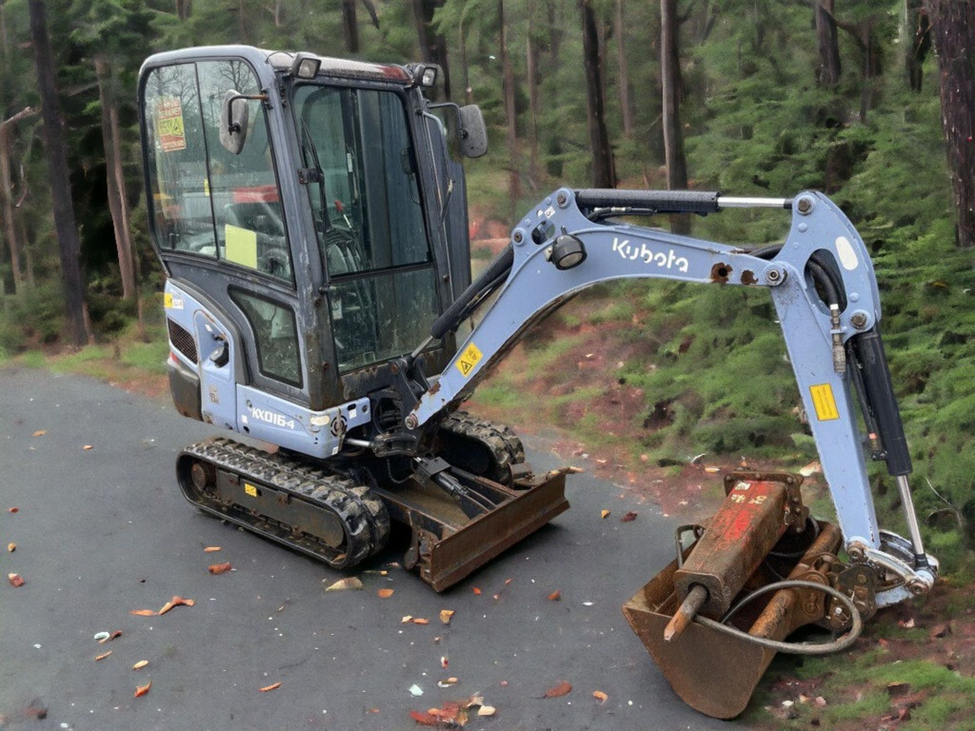 KUBOTA KX016-4 MINI EXCAVATOR + SOOSAN HYDRAULIC BREAKER