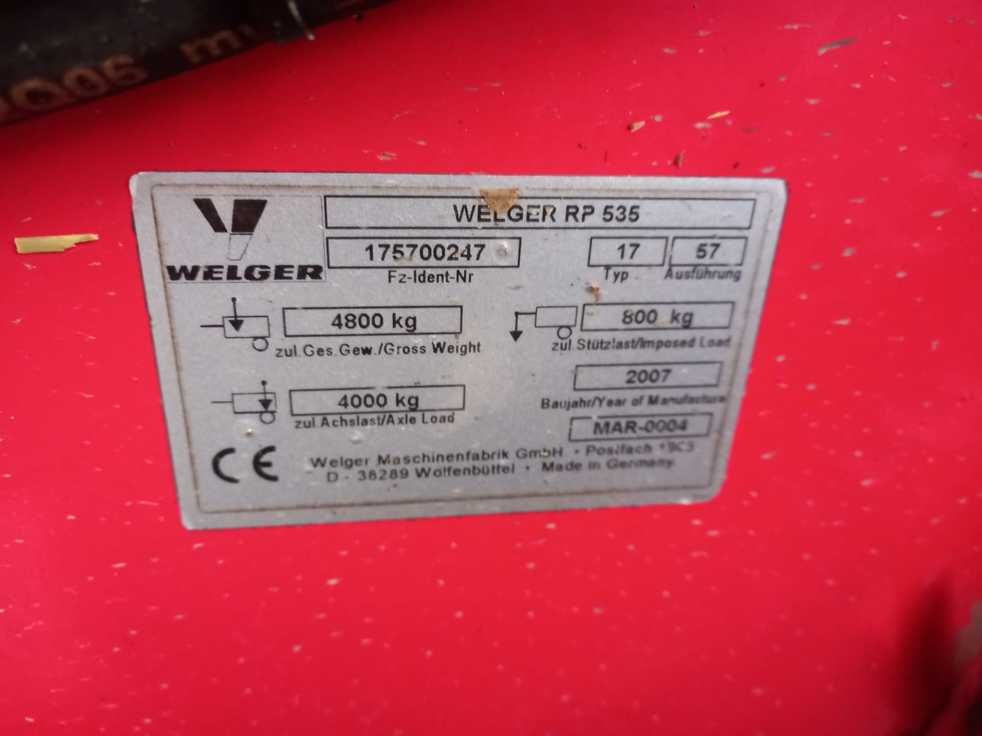 WELGER RP535 ROUND BALER - Image 3 of 5