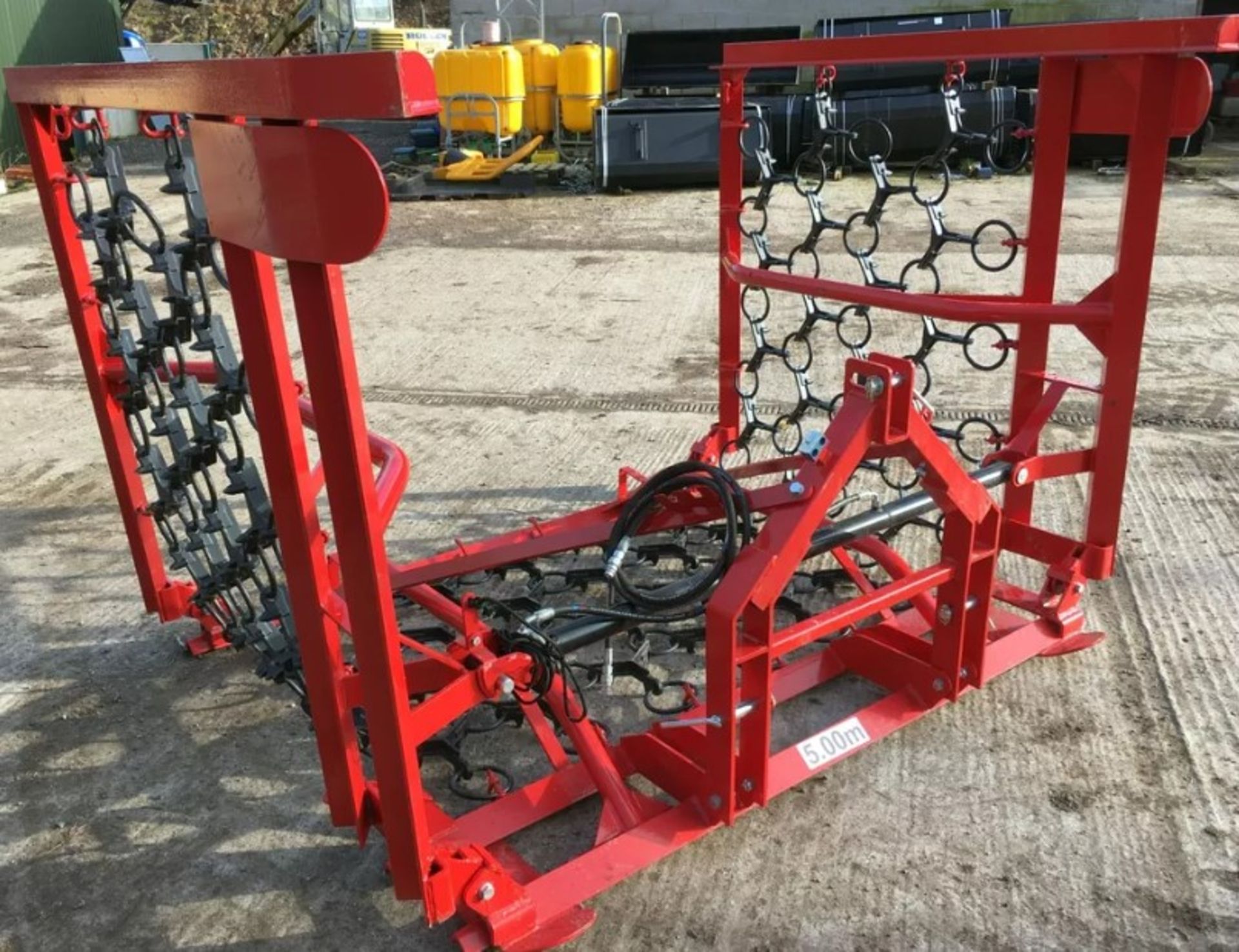 HYDRAULIC FOLDING TRACTOR MOUNTED CHAIN HARROWS TRAILER NEW 2024 5M*