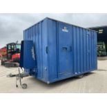 BOSS CABIN WELFARE UNIT WITH W/C, KITCHEN/DINING AREA, AND RED BOX POWER GENERATOR